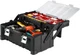 22" Keter Heavy Duty Portable Red Black Cantilever Tool Box w/ Removable Bins