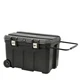 23 in. 50 gallon mobile tool box | portable stanley rolling chest black lid d