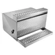 VEVOR Semi-Truck Step Tool Box, 31" x 30" x 19" Heavy Duty Aluminum Diamond Plat