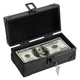 Hipiwe Black Lockable Cash Box Money Storage Case with Lock Small, Pure 