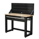 Husky Workbench 4 ft. W/ Pegboard + 1 Drawer Solid Wood Top Black