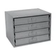 Global Industrial Durham Steel Compartment Box Rack with Four Adjustable Divi...