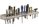 Extreme Max 5001.6661 Wall-Mount Aluminum Tool Organizer - Silver
