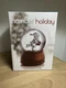 Nambe Holiday Santa Snow Globe Silver Figurine Wooden Base New in Box