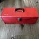 Vintage Red KENNEDY USA Metal Tool Box with Tray KK-19  19 x 7 x 7.5"