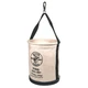 Klein Tools Canvas Bucket, Straight Wall With Swivel Snap And Drain Holes, 12