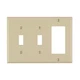3-Gang Ivory 2-Toggle / 1-Decora/Rocker Plastic Standard Wall Plate (1-Pack)