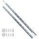 Uenhoy 1 Pair Drawer Slides 16" Full Extension Slide Track 16"-1pair, Silver