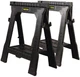 Stanley 31" Folding Sawhorse (2 Pack) Portable Sturdy Saw Horse Tray Stand Set