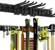 Hausource 16 in. Wall Mount Garage Wall Organizer Tool Holder With 9 Hooks