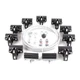Dayton 33N205 Festoon System Kit, 1/4 In Rope, L 60 Ft