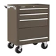 Kennedy 273Xb K1800 Series Rolling Tool Cabinet, 3 Drawer, Brown, Steel, 27 In