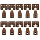 LONTAN 10 Pack Plastic Drawer Slides and Guides for 10 Pack, Drak Brown