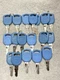 18 Ea. OEM Adrian Steel toolbox Blue Keys no. CH502
