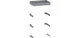 Holman 40150 Drawer Cabinet 3 H Stack Kit Floor Mount Brackets & 3" D Top Tray
