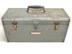VINTAGE CRAFTSMAN 20" STEEL TOOL BOX w/ RED TRAY, CROWN LOGO, #6512