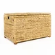 happimess HPM9005 Anada 30"W Water Hyacinth and Wood Collapsable - Beige