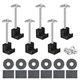 ONAGAD Truck Tool Box Mounting Kit No Drill, Upgraded 304 Standard, Black 