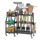 keomaisyto Garden Tool Organizer with 6 Wheels(3 lockable), Heavy Duty Yard T...