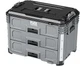 FLEX STACK PACK Storage System 3-Drawer Tool Box - FS1105, Grey/Black