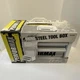 Performax Mini Steel Tool Box White 2-Drawer Rust-Resistant Magnetic Catch