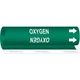 BRADY 5735-I Pipe Marker,Oxygen,9 in H,8 in W 24VD92