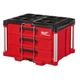 Milwaukee Tool 48-22-8443 Packout 3-Drawer Tool Box, Polymer, Black/Red