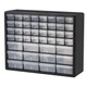 AKRO-MILS 10144 Bin Cab,44ClearDrwr,Blk,15.75"H,ClrDrwr 8TTD7