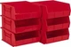 6 Pack Akro-Mils 30235RED Stacking Bins: 11" Wide x 10-7/8" Deep x 5" High