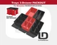 Milwaukee PACKOUT Organizer Trays | 3-Drawer Storage | 48-22-8443 | Black or Red