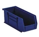 Akro-Mils 4-1/8" Wide x 5-3/8" Deep x 3" High Hopper Stacking Bin Blue, Polym...