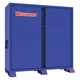 Westward 499N09 Westward Jobsite Box Cabinet, Blue, 48.3 Cu Ft, 60" W X 28" D X