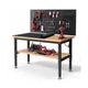 ENJOYWOOD Work Table for Garage 60 Inch Workbench with Storage Adjustable Hei...
