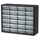Akro-Mils AKM10124 24-Drawer Storage Cabinet Black/Clear