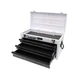 Boxo USA Hand Carry Tool Box 3-Drawer Heavy Duty Steel Toolbox with Lock Syst...