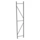 Tennsco Buf-24120 Upright Frame, 24 In D, 1 3/4 In W, Gray