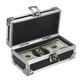 Hipiwe Cash Box with Lock, Aluminium Alloy Money for Small, Black 