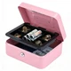 Kyodoled Medium Cash Box with Money Tray,Small Safe Lock Medium, Pink Kyodoled Medium Cash Box with Money Tray,Small Safe Lock Medium, Pink
