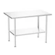 Stainless Steel Prep Table 30 X 48 Inch Heavy Duty Adjustable Atelicf Undershelf