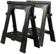 Stanley 31 in Folding Sawhorse (2 Pack) Portable Sturdy Saw Horse Tray Stand Set