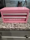 KOBALT Mini STEEL Tool Box w/ 2 Magnetic Drawers + LIFT-UP Lid, PINK Never Used!