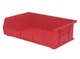 Akro-Mils 30255Red Hang & Stack Storage Bin, Plastic, 16 1/2 In W, 5 In H, 10