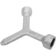 Reed Silver Wrench for Meter Pit and Curb Box Lids Fits Standard Pentagon Bolts