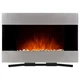 36-Inch Wall Mounted Electric Fireplace - Modern Stainless-Steel Fireplace wi...