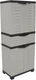 Sunnydaze 57" Resin Garage Storage Cabinet with 2 Adjustable Shelves, Gray