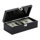 Hipiwe Cash Box Money Holder Black Organizer Storage Small, 