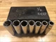 VTG SEARS Craftsman Permanex Utility Case 65293 1/2&rdquo; Deep 6-Point Socket Set SAE