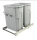 Knape & vogt SCB15-2-35WH double bin pull out can soft close with handle