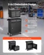 VEVOR Mobile Tool Storage Cabinet 5 Drawers w/Lock & Wheels
