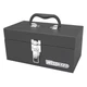Westward WESTWARD Tool Box, Steel, Black, 12 in W x 6-1/2 in D x 5-1/2 in H